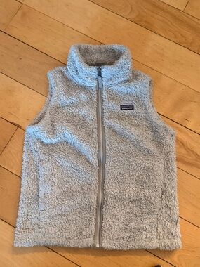 Patagonia Kids Light Gray Sherpa Fleece Vest